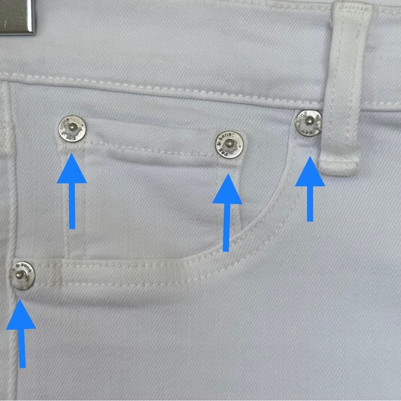 Rag & Bone 10 inch Capri Skinny White Jeans - Picture 5 of 16